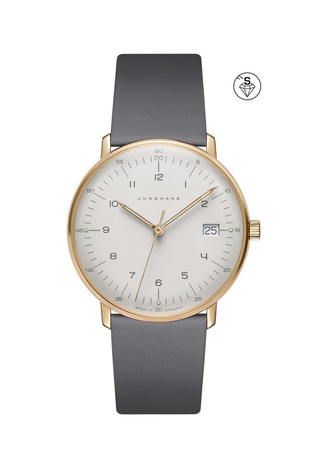 'wristwatch max bill' ø 32.7mm, dial, gold-plated, quartz movement
