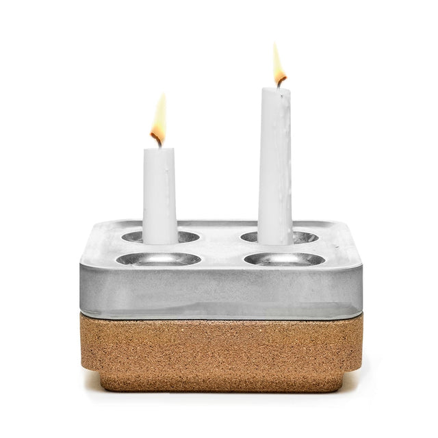 'stumpastaken fyran' candle holder for 4 candles, square