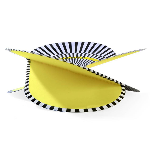 'folding card optical happy birthday' yellow/black/white