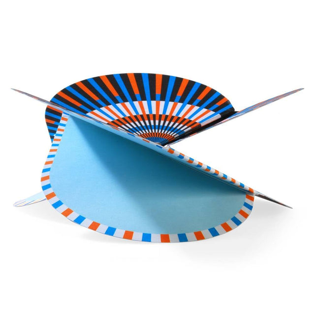 'folding card optical' orange/blue/white