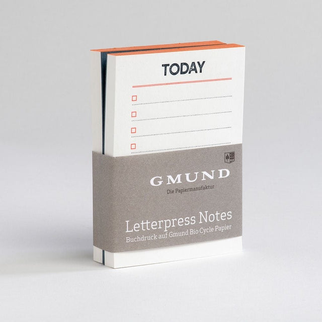 'letterpress notes' set: message + to-do list