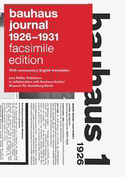 bauhaus zeitschrift reprint | englische ausgabe