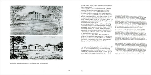 '60 Years of the Bauhaus Archive' two texts by Hans Maria Wingler & Christian Wolsdorff