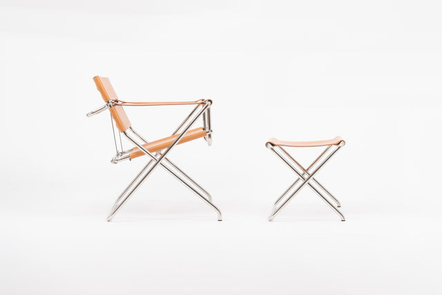 tecta | trio edition tecta x PB 0110 | folding chair marcel breuer | stool tecta | bag ayzit bostan