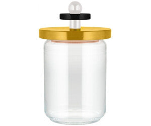 Vorratsdose Sottsass | Schwarz-Gelb-Weiß