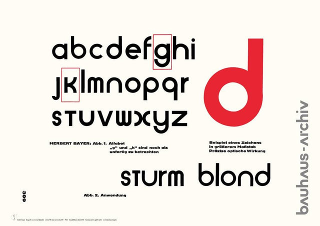 affiche : alphabet universel par Herbert Bayer