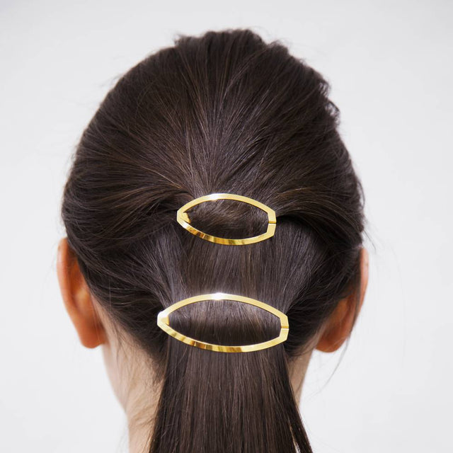 clinq | Barrette à cheveux Alva, acier à ressort doré