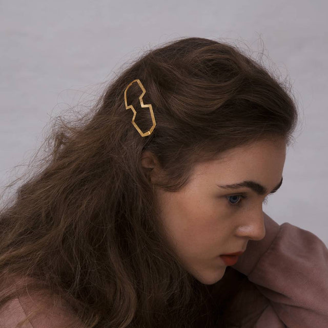 clinq | hair clip nelly, spring steel gold plated