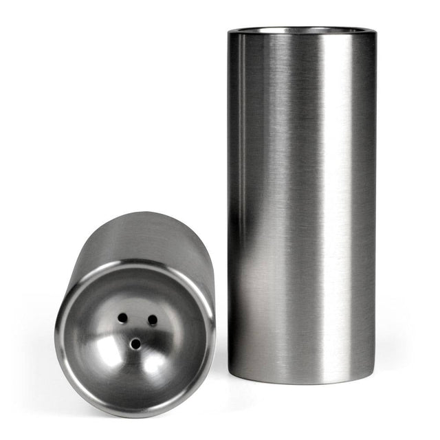 stelton | cylinda line salt + pepper shakers | design arne jacobsen