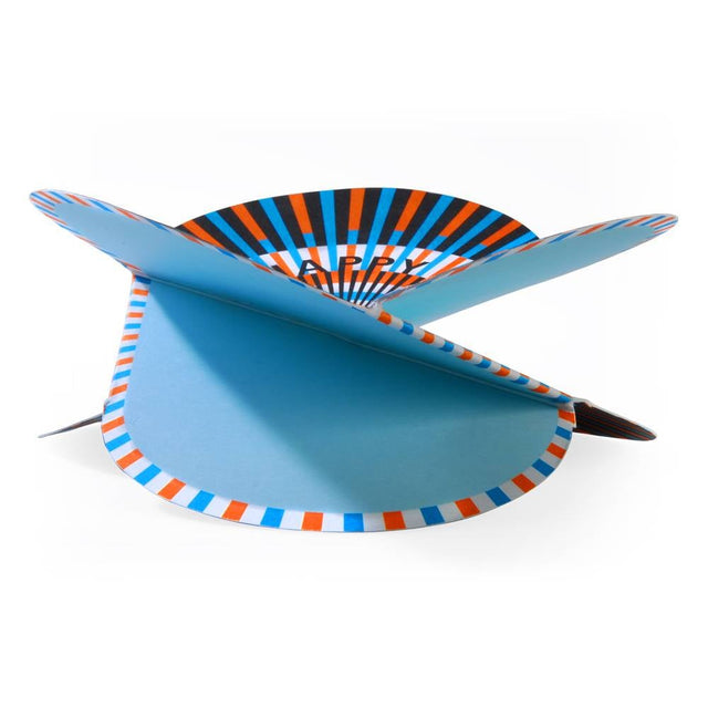 folding card | optical orange|blue, happy birthday – design kirstin hoevermann