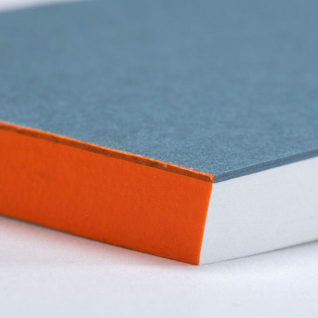 letterpress notes-neon orange/blue