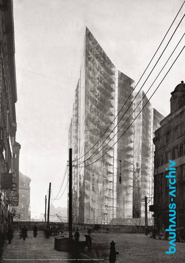 poster: skyscraper friedrichstrasse by ludwig mies van der rohe