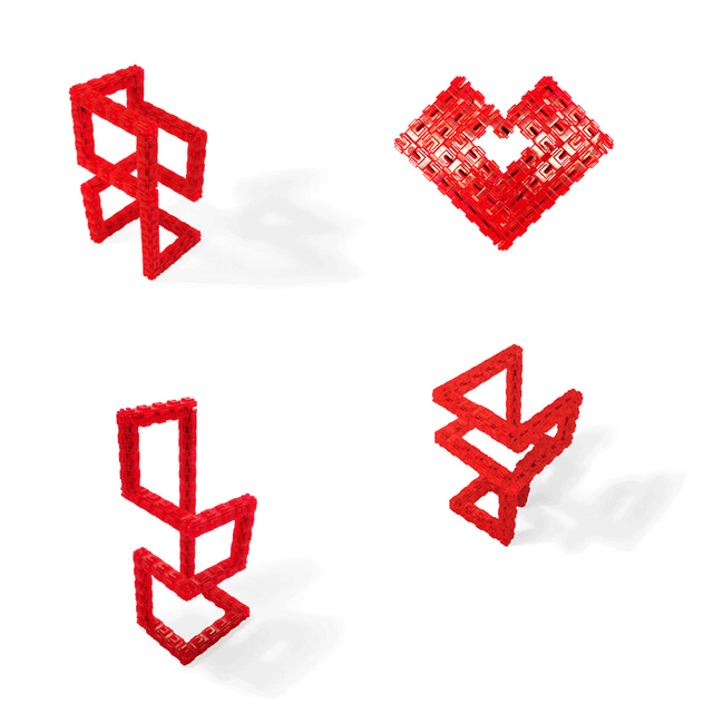 serpenter | Puzzle 3D, rouge