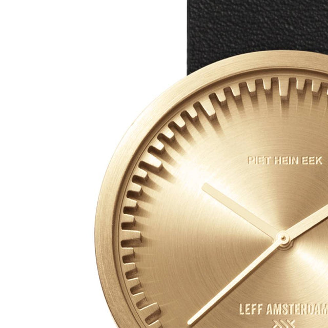 leff | tube watch, ø 38mm, brass | design piet hein eek