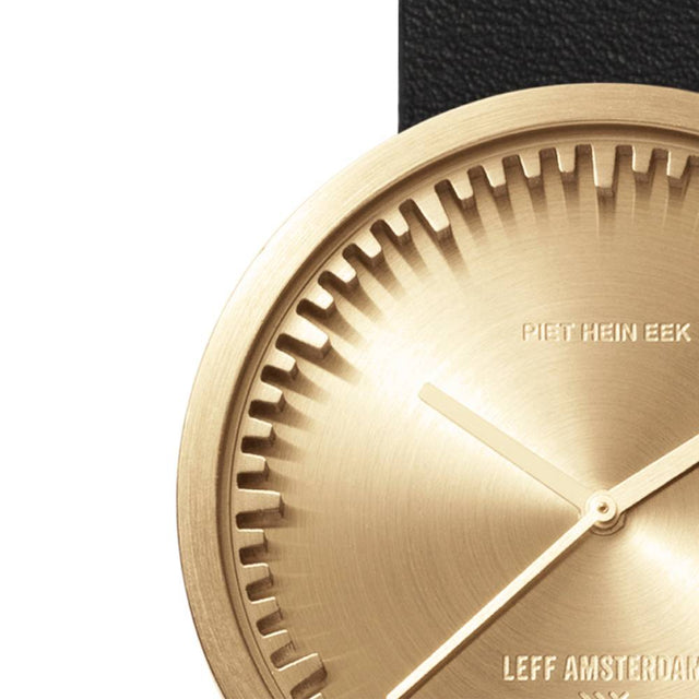 leff | tube watch, ø 42mm, brass | design piet hein eek