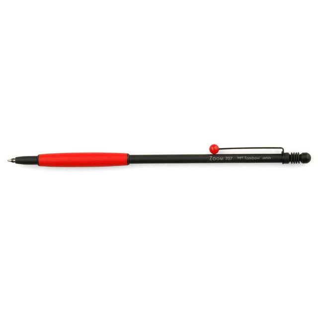 zoom 707 ballpoint pen black-red – design factory draft tombow